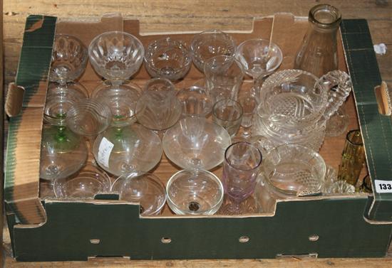 Mixed champagne & other glassware(-)